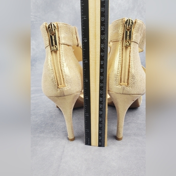 Jessica Simpson Gold Women's Sandals‎ heels evening party Cocktail Size 8 M - Picture 6 of 11